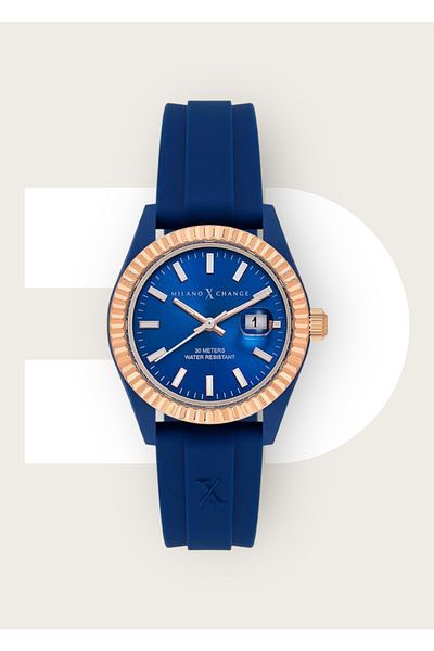Milano X Change 30mm Polycarbonate Case Silicone Cord - 2 Years Warranty, 3 Atm Waterproof Women's Wristwatch