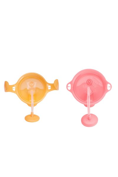 Munchkin Orange and Pink 6 Months+207 ml and 12 Months+297 ml Click Lock Spout Drinking Cup