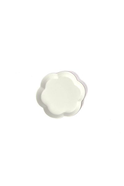 SQUALO Porcelain Serving Flat Plate In A Shape Of A Rose - White - 20.3cm - A24367