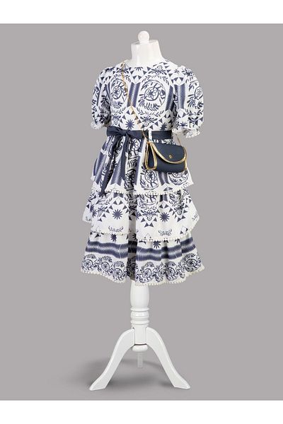 Cherrys Bebek Rochie pentru fete din bumbac cu modele - cu geanta