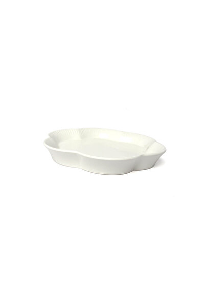 SQUALO Porcelain Serving Flat Plate In A Shape Of A Rose - White - 20.3cm - A24367