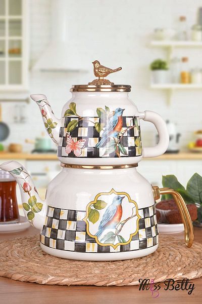Miss Betty Paradise Enamel Teapot