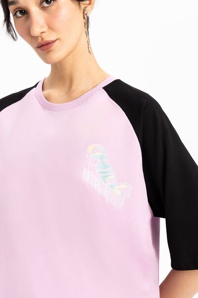 UNIQVIBE تي شيرت نسائي مطبوع من القطن بالكامل مقاس كبير