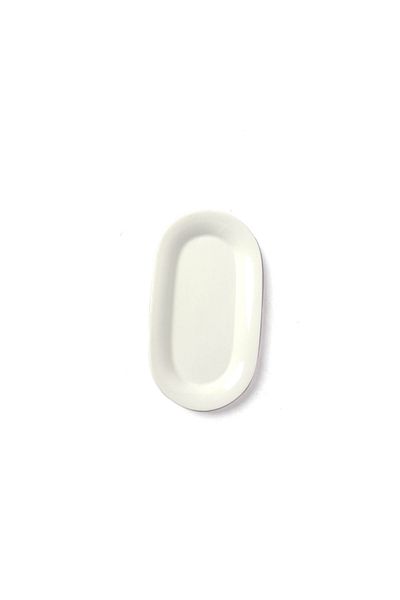 SQUALO Elegant Porcelain Serving Plate Flat Oval - White - 24cm - A24809