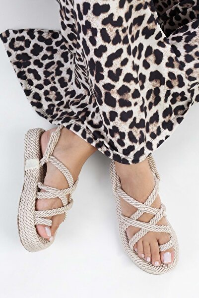 Shoeberry Béžové Avante Slaměné dámské sandály