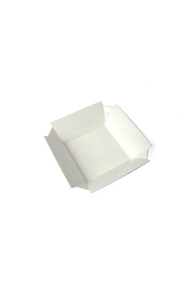 SQUALO Elegant Porcelain Deep Square Bowl with Telted Edges - White - 25x25cm - A24444