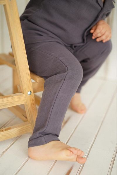 Kirazkids Anthracite Muslin Trousers