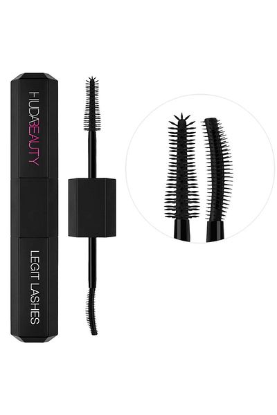 Huda Beauty ماسكارا مزدوجة الأطراف لتكثيف الرموش وتطويلها