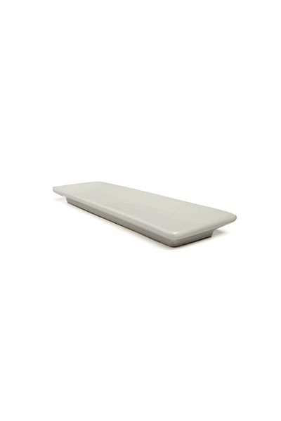 SQUALO Elegant Porcelain Rectangle Serving Flat Plate Modern Model, White - 30.4x9.7cm - A2532
