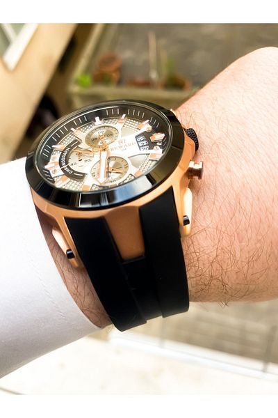 Reward silicone cord Men's wrist watch bracelet gift