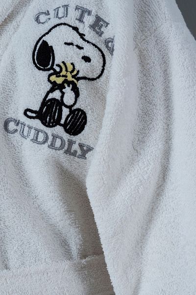 PEANUTS By Karaca Home Cute & cuddly Offwhite Κεντημένο Παιδικό Μπουρνούζι Ηλικίας 6-8