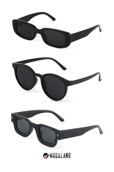 ModaLand New Season 3-piece Rectangular Sunglasses Set - Fırsat Luxury