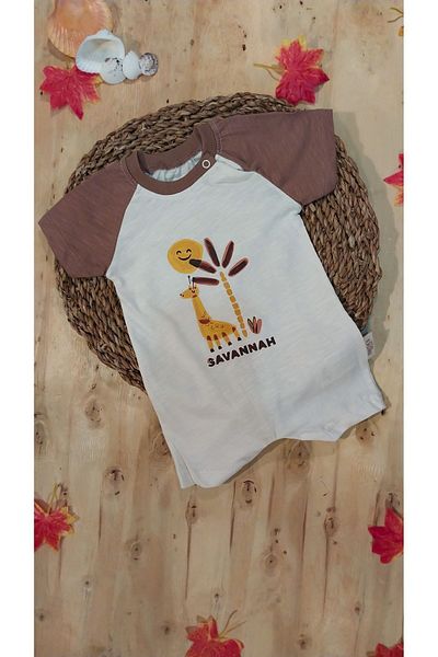 Necix's Animal World Patterned Jumpsuit for Baby Boy