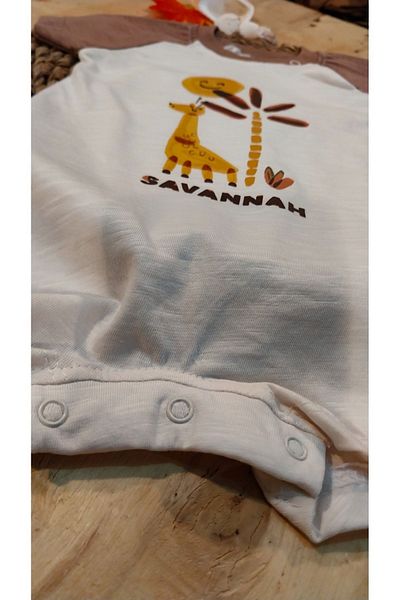 Necix's Animal World Patterned Jumpsuit for Baby Boy
