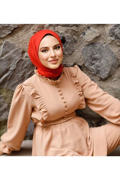 Organic Μοντέλο Χτενισμένο Χτενισμένο Σάλι Hijab - Πλακάκι