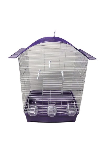 Kanatlı Shop Jumbo Büyük Kafes Oval ve Çatılı 3 Kapı 3 Yemlik 70x55x37