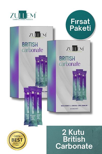 ZULLEM 2 Boxes of Bromelain and L-cartine - British Carbonate Powder 20x8 Gr