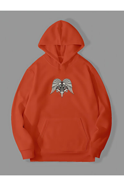 Harmandar Червоний меч на скелеті - Світшот з капюшоном і кишенями-кенгуру