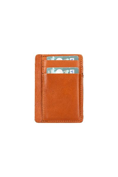 PLM Parma Leather Card Holder Rst2 Tan