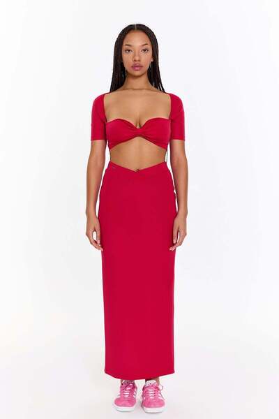 ŞEBNEM GÜNAY Gypsy Fushia Long Skirt