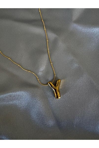 stainless steell Stainless Steel Letter Y Balloon Necklace
