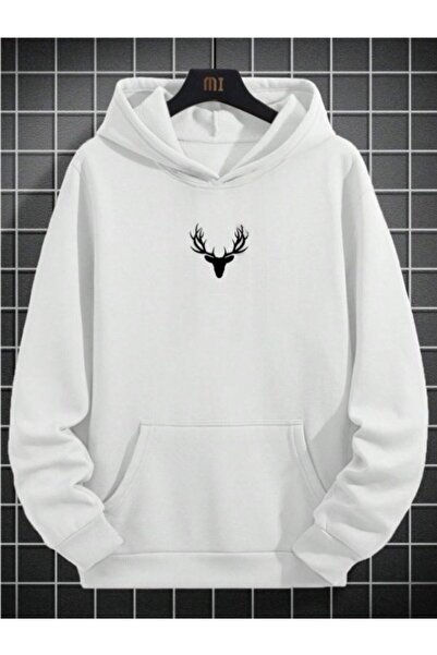 MOONBULL Ανδρικό φούτερ με κουκούλα Oversize - Deer Printed