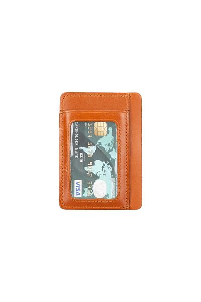 PLM Parma Leather Card Holder Rst2 Tan