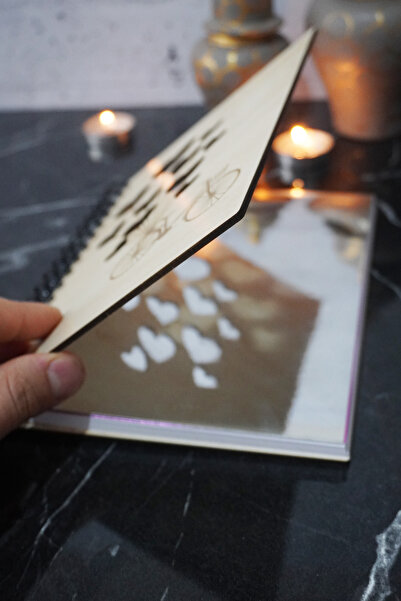 markcat Bicycle Balloon Themed Lined Wooden Cover Notebook - Agenda/school Notebook (A5 - 120 Pages)