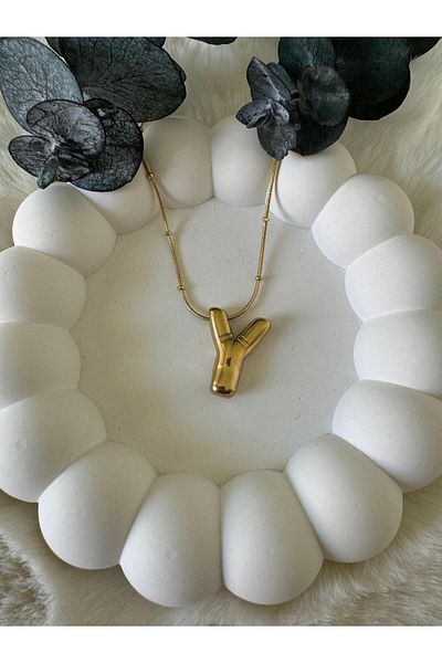 stainless steell Stainless Steel Letter Y Balloon Necklace