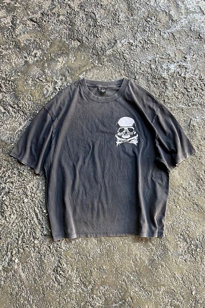 Overdrive Tricou cu croială boxy „Skull & Bone”.