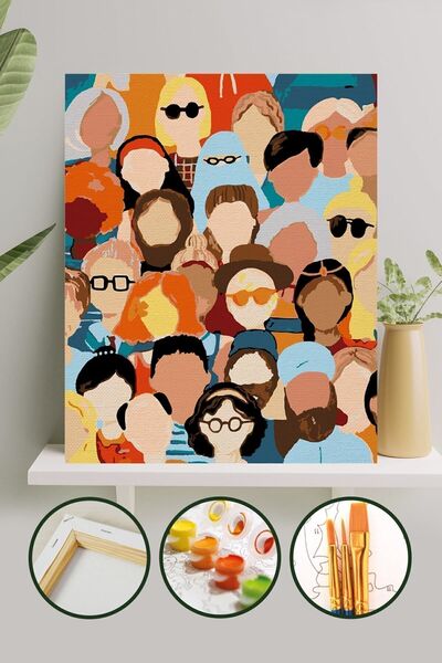 Palmiye Hobi Sanat Kırtasiye Sayılarla Boyama 40x50 Cm Tuval Seti Fırça Boya ...