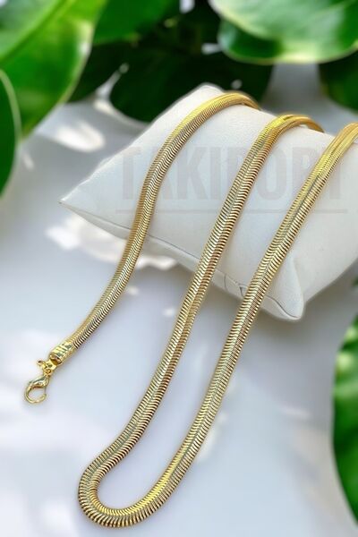 TAKIPORT Özel Altın Kaplama Ezme İtalyan Zincir & Ezme İtalyan Bileklik kombini