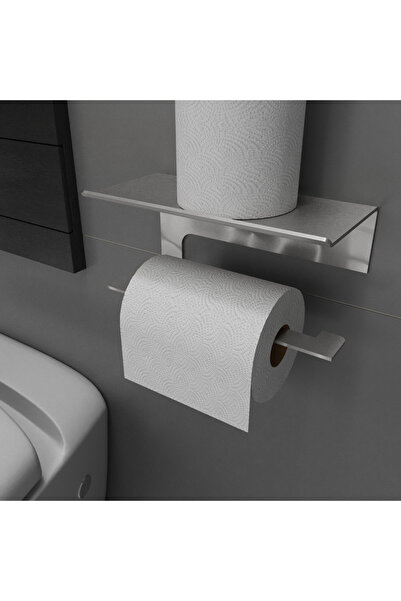 creative home world Paslanmaz Çelik, Tuvalet Kağıdı Rafı ve Kendinden Yapışka...