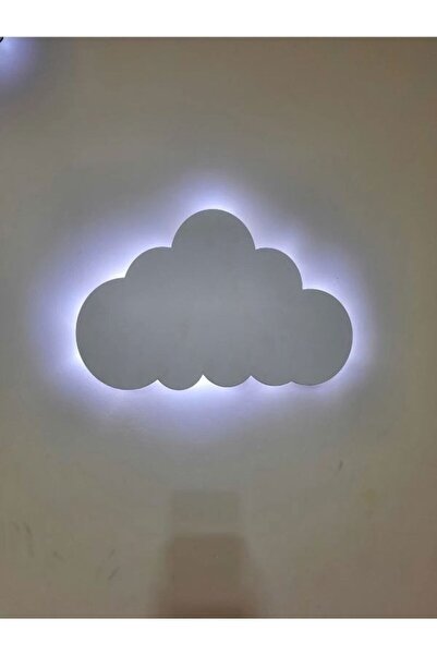 Lowenart Çocuk Odası Dekoratif Ahşap Bulut Gece Lambası Ledli Aydınlatma