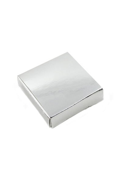 repro design Tekli Madlen Çikolata Kutusu 25 Adet  Gümüş 4 cm