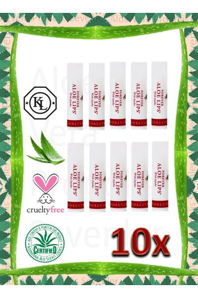 Forever Living Aloe Vera Lip Balm - Lip Protection and Moisturizing Cream, 10 Coded Products