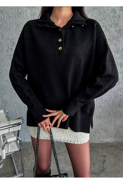 Elilook Pulover - Negru - Slabă