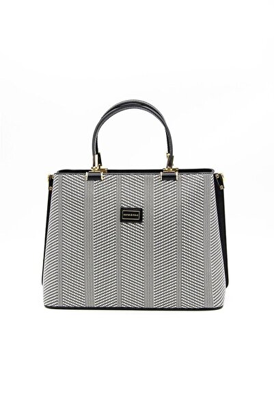 Silver Polo Черно и бяло Nv924 - Дамска чанта