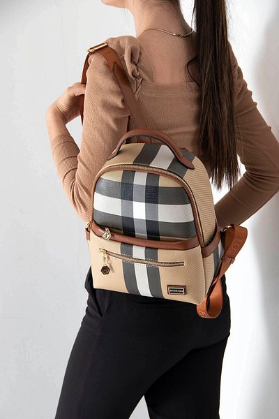 Silver Polo Γυναικείο σακίδιο πλάτης Taba Nv1061 Beige
