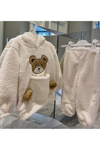 BT TİCARET Winter Welsoft Luxury Baby Set with Plush Pocket and Hood