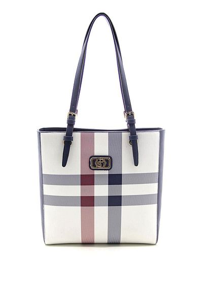 Silver Polo Laci SP1096 Women's Shoulder Bag - Silver & Polo White