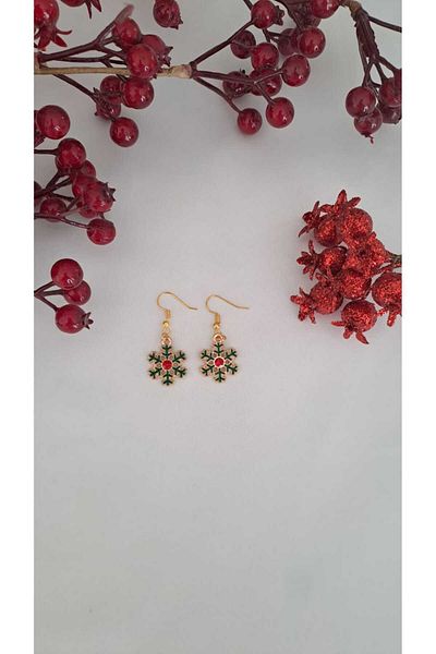 SOUL BY A&B Red Green Christmas Earring with Bright Stone Detail - Gift and Gift
