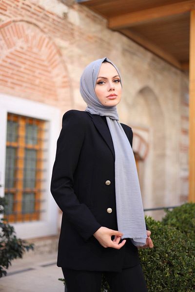 Hürremist Cotton Jazz Shawl Dark Gray