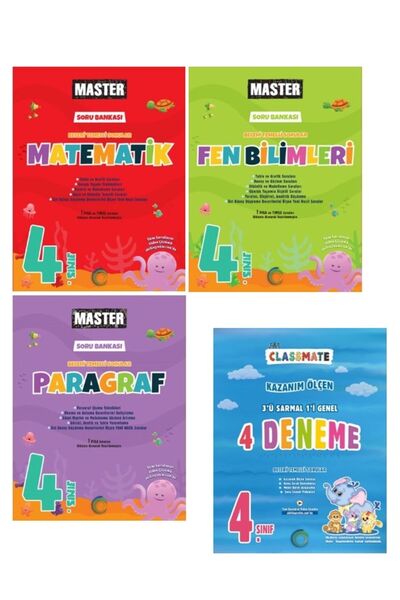 Okyanus Yayınları 4. Sınıf Master Paragraf - Matematik - Fen Bilimleri Soru B...