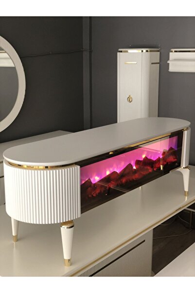 Bercess Monero Şömineli Tv Sehpası