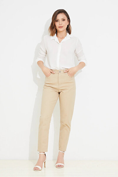 tomıross Kadın Yüksel Bel Boyfriend Denim Pantolon Jnreep-0556