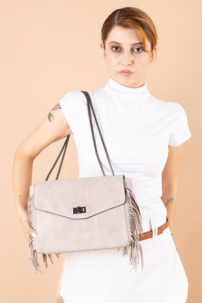 Getcho Dream Women's Genuine Suede Tassel Shoulder Bag and Crossbody Bag