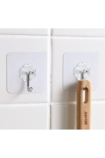 Toptanhane Kendinden Yapışkanlı Şeffaf Askı 5 Li Set