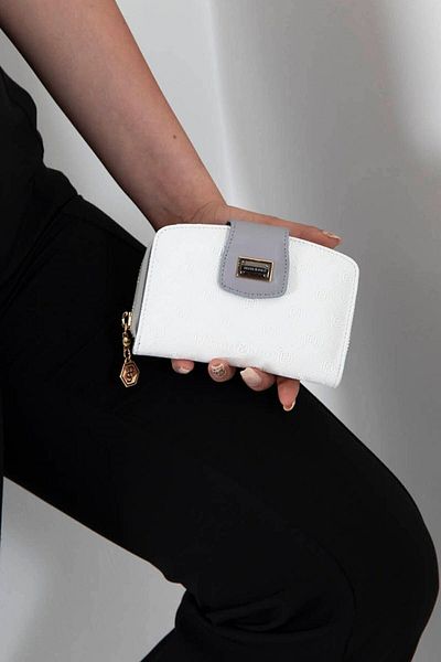 Silver Polo Gray Nv874 - White Women's Wallet Card Holder