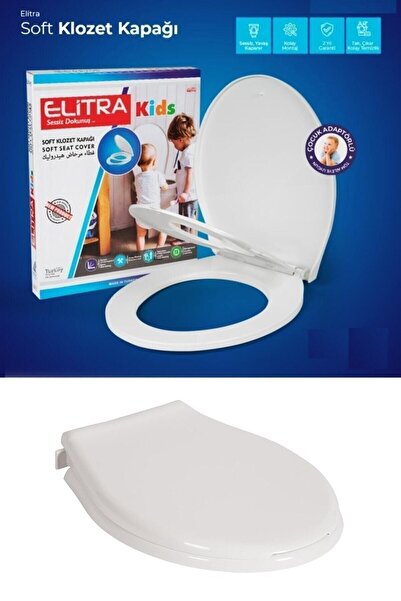 ELİTRA Kids Yetişkin Ve Çocuk Klozet Kapağı Çocuk Adaptörlü Kaliteli Kapak (Ö...